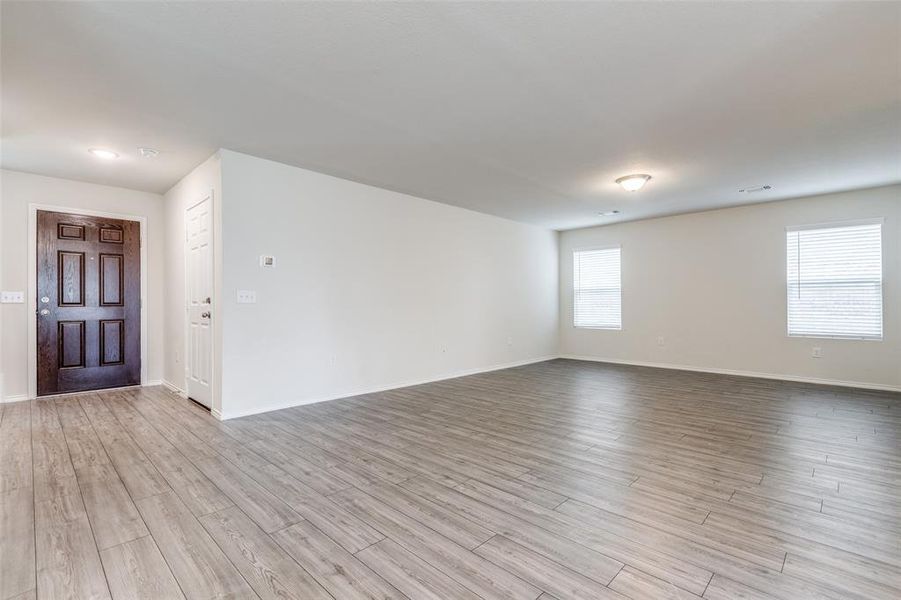 Foyer featuring light hardwood / wood-style floors