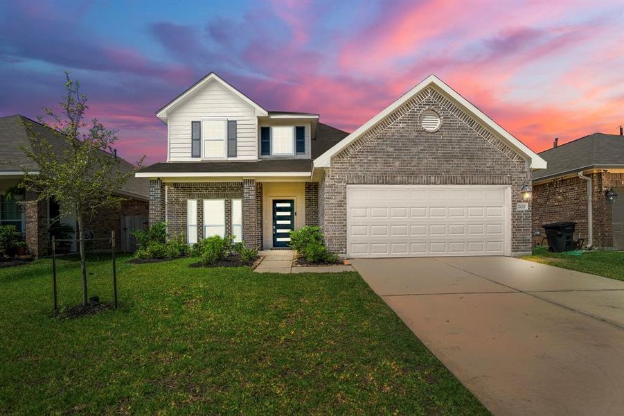 Welcome home! This recently built 2 story home welcomes you with sensational curb appeal, a warm brick exterior, and spacious front lawn. It includes a spacious 2 car garage that's been updated with fresh paint and epoxy floors!