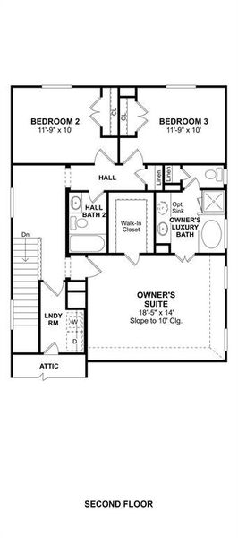 The Lockport II floor plan by K. Hovnanian Homes. 2nd Floor shown. *Prices, plans, dimensions, features, specifications, materials, and availability of homes or communities are subject to change without notice or obligation.