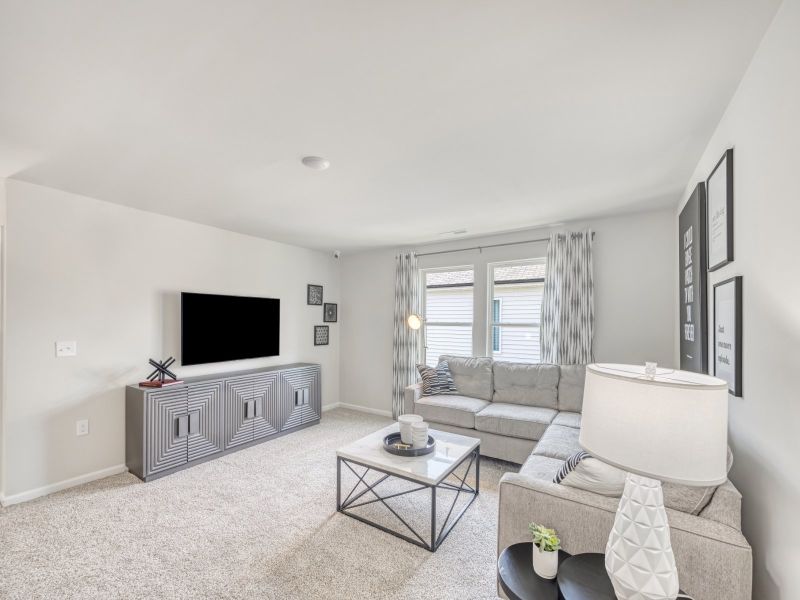 Loft in the Sherwood floorplan at a Meritage Homes community in Garner, NC.