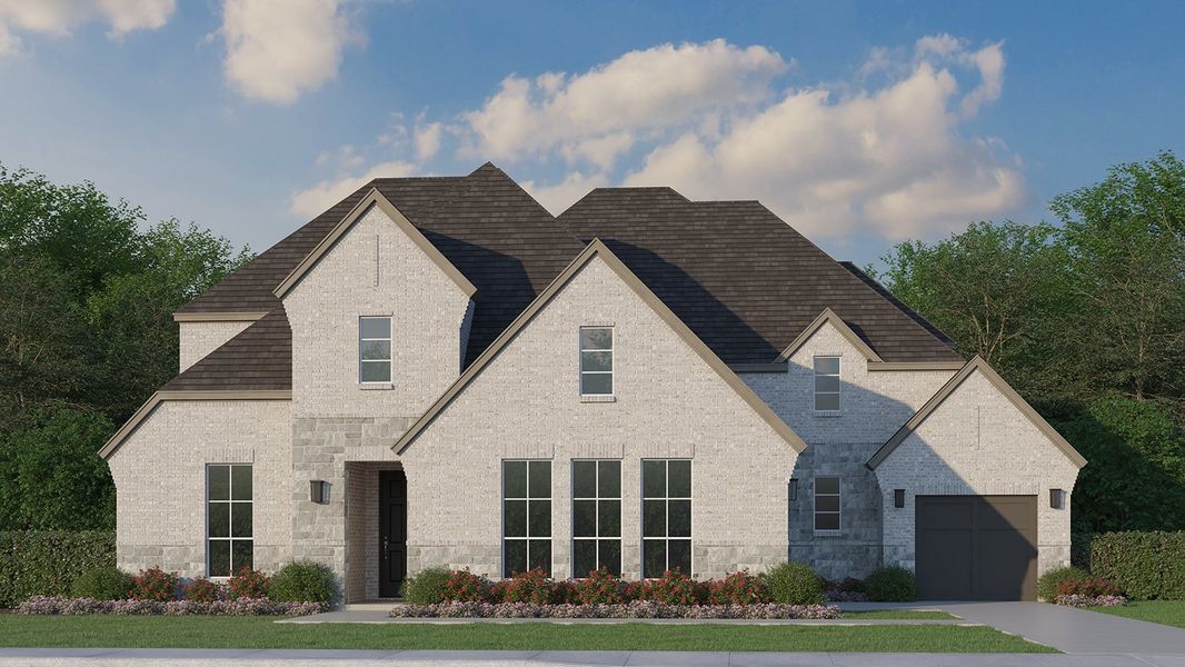 Plan 859 Elevation C w/ Stone