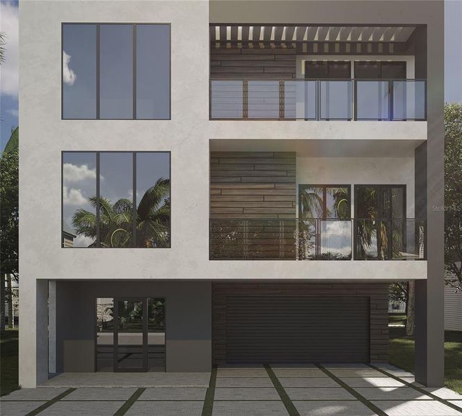 Rendering: Exterior facing Gulf Blvd