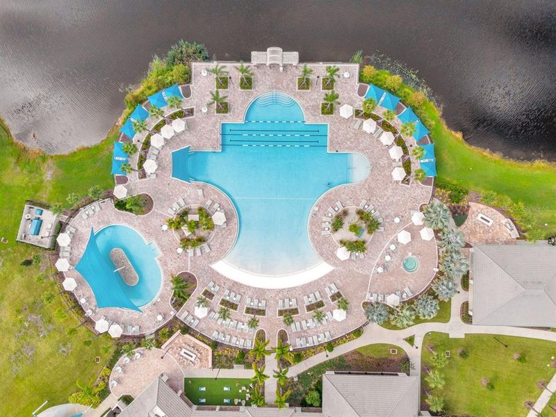 Aerial view of the amenities (Resort-style)