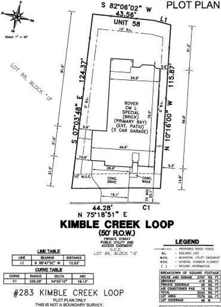 283 Plot Plan