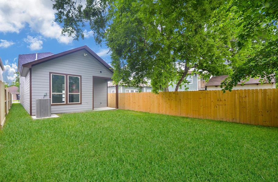 Lastly but not least, enjoy your serene and pristine backyard from the comfort of this fabulous cover patio.