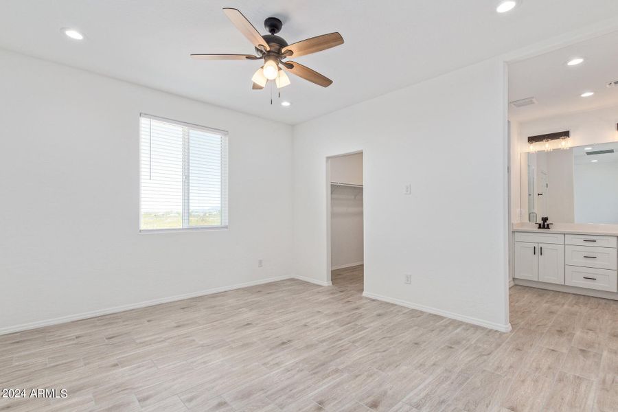 Primary bedroom- to large walk in closet