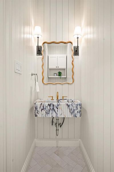 Bathroom featuring tile patterned floors