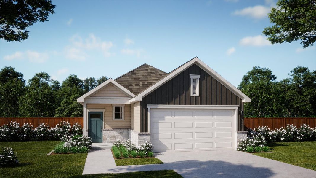 Elevation F | Rebecca at Lariat in Liberty Hill, TX by Landsea Homes