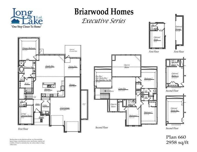 Plan 660 features 4 bedrooms, 3 full baths, 1 half bath and over 2,900 square feet of living space.