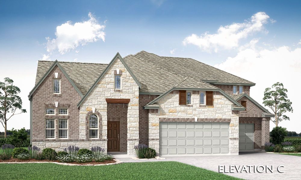 Elevation C. Primrose FE III New Home in Fort Worth, TX