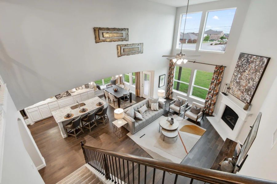 Family Room | Concept 3135 at Oak Hills in Burleson, TX by Landsea Homes