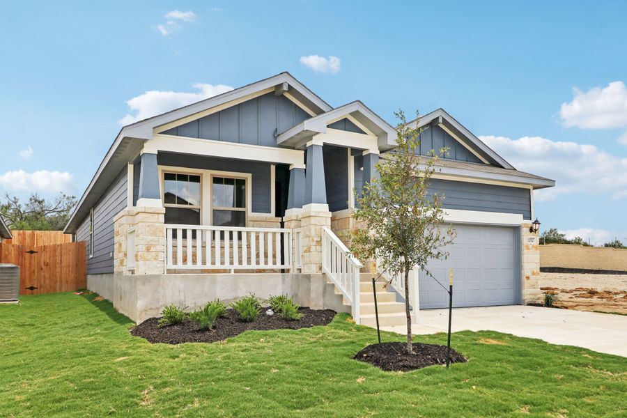 Front exterior of the Callaghan floorplan at a Meritage Homes community.