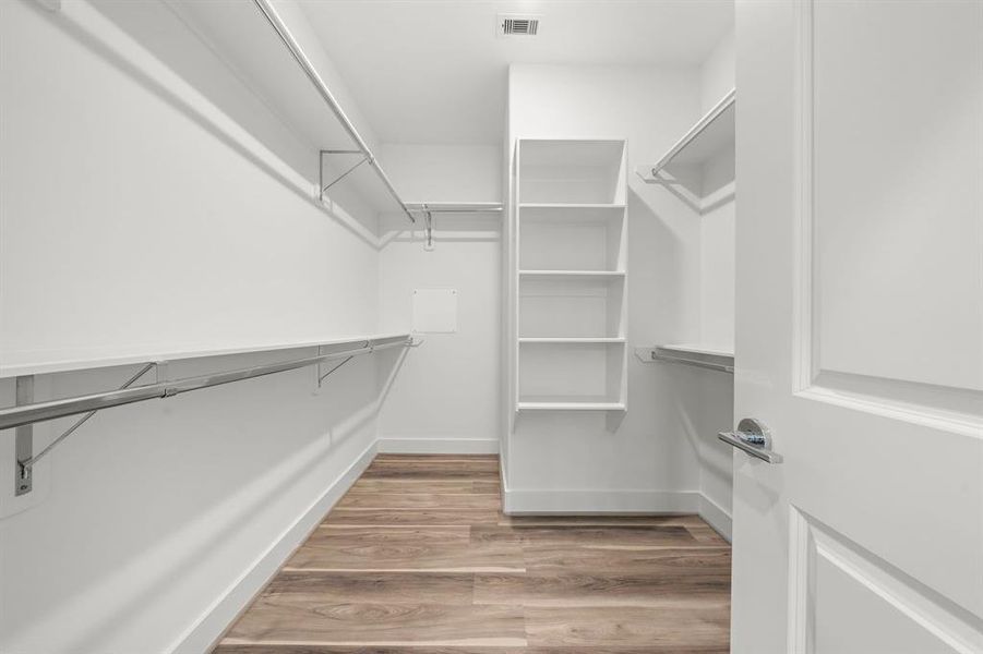 walk in closet attached to primary bedroom