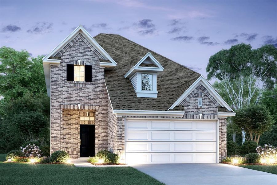 Stunning Lockport II home design by K. Hovnanian® Homes with elevation B in beautiful Willowpoint. (*Artist rendering for illustration purposes only.)