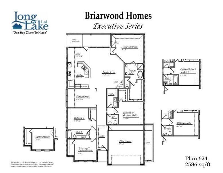 This floor plan features 4 bedrooms, 2 full baths, 1 half bath and over 2,500 square feet of living space.