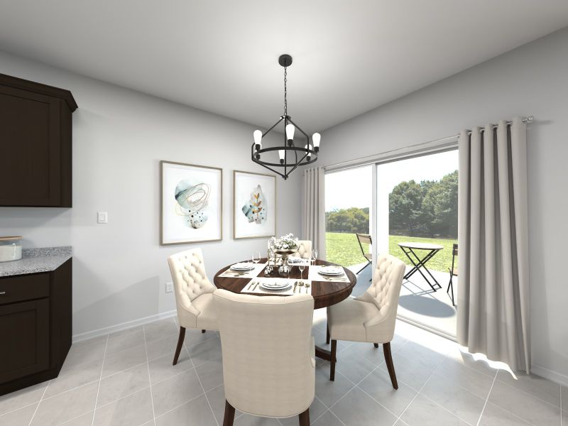 Rendering of Dining Room in Sawyer Floorplan