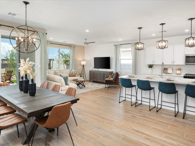 Dining Area of Onyx floorplan modeled at Silva Farms