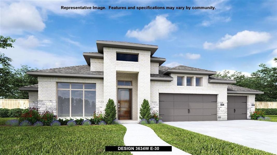 New construction Single-Family house Design 3634W, 5318 Lakeview Bend, Fulshear, TX 77441 - photo