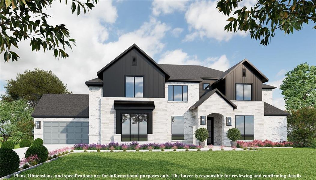 Welcome to 9406 Willowview Lane! Artist Rendering of front elevation.