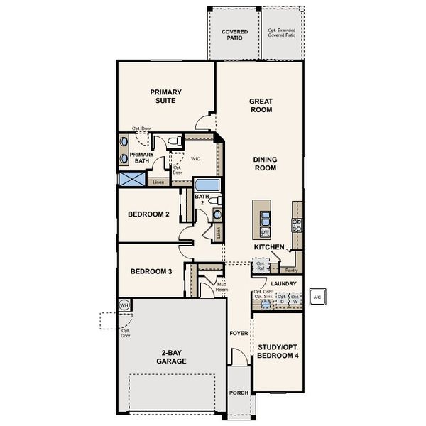 New construction Single-Family house 35215 W Mallorca Ave, Maricopa, AZ 85138 Plan 2- photo