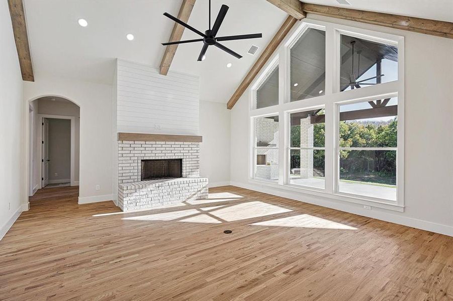 Vaulted Ceiling with Wall of Windows