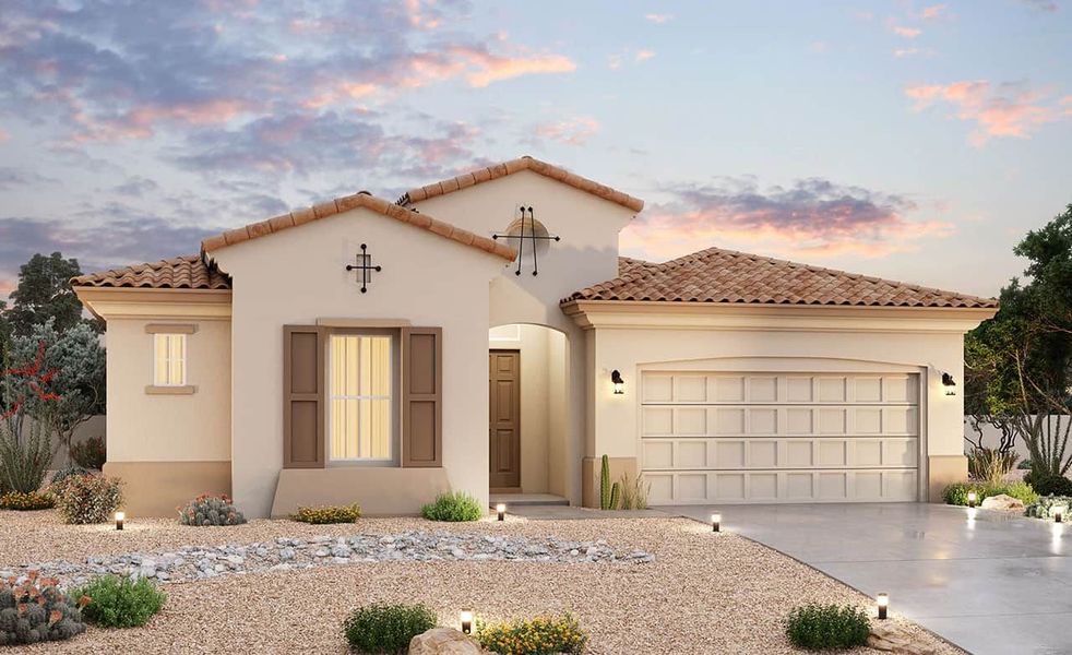 New construction Single-Family house Hacienda Series - Topaz, 20028 W. El Nido Lane, Litchfield Park, AZ 85340 - photo