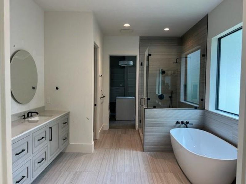 **Sample** of a primary bathroom at another Sherpa home.