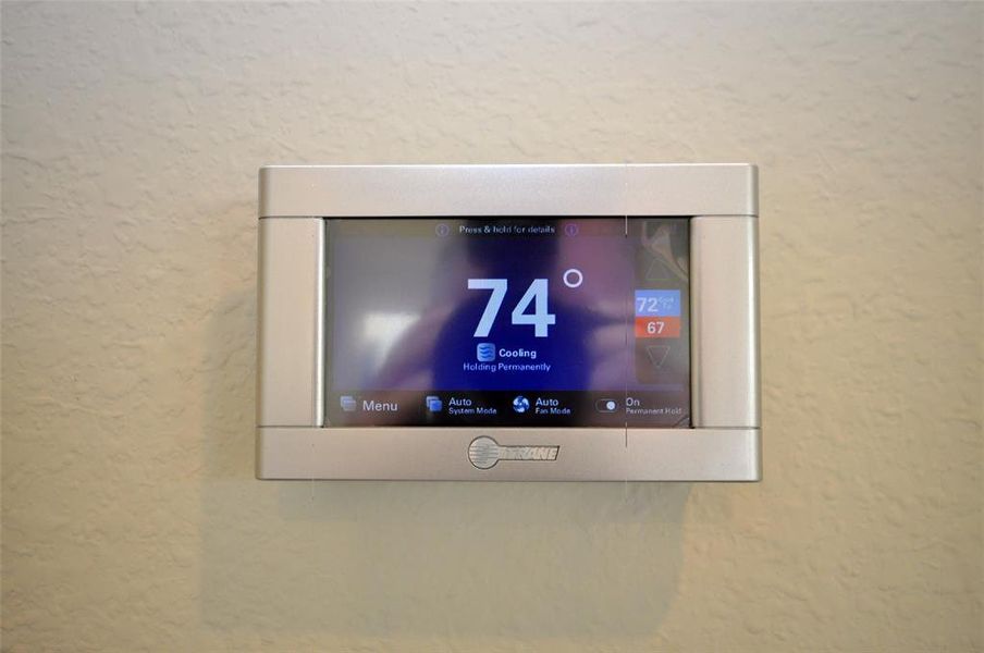 Trane programable and wifi thermostat.