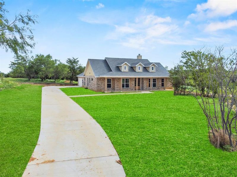 View from driveway