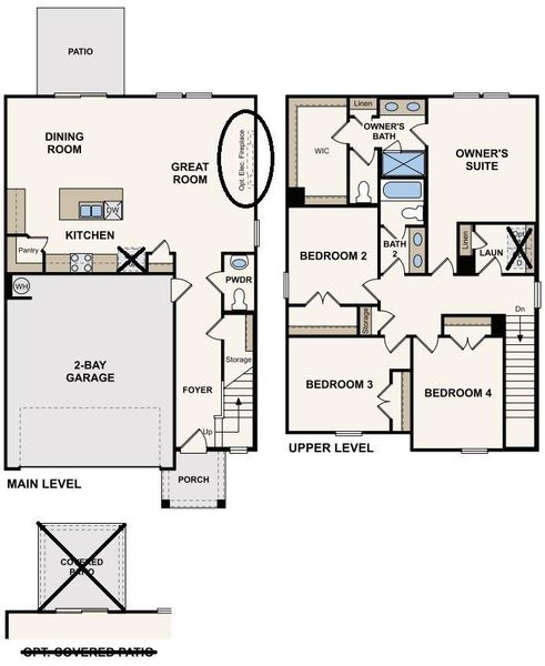 Rowan Floor Plan with Fireplace!