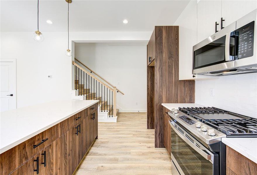 Dark wood cabinetry