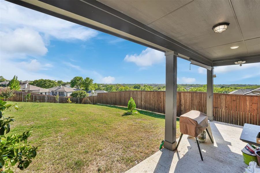 View of yard featuring a patio area