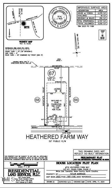 716 Heathered Farm Way Plot Plan