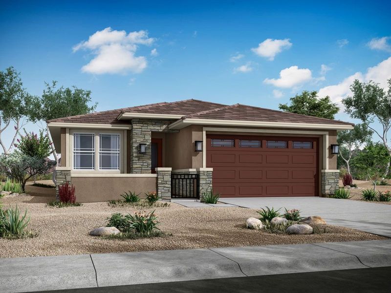 Turnberry floor plan with Desert Prairie elevation by William Ryan Homes Phoenix