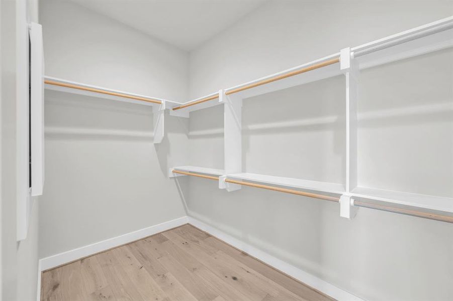 The smaller primary closet