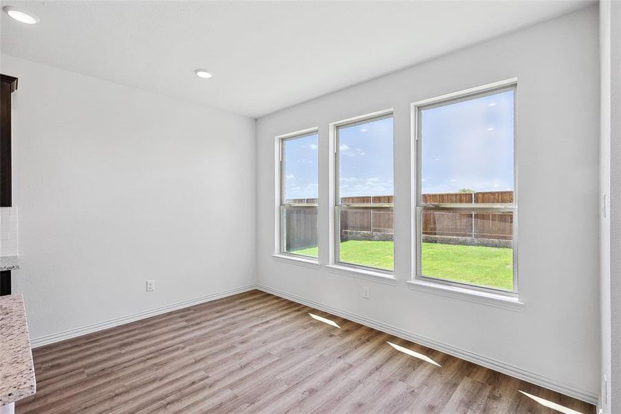 Unfurnished room featuring light hardwood / wood-style flooring