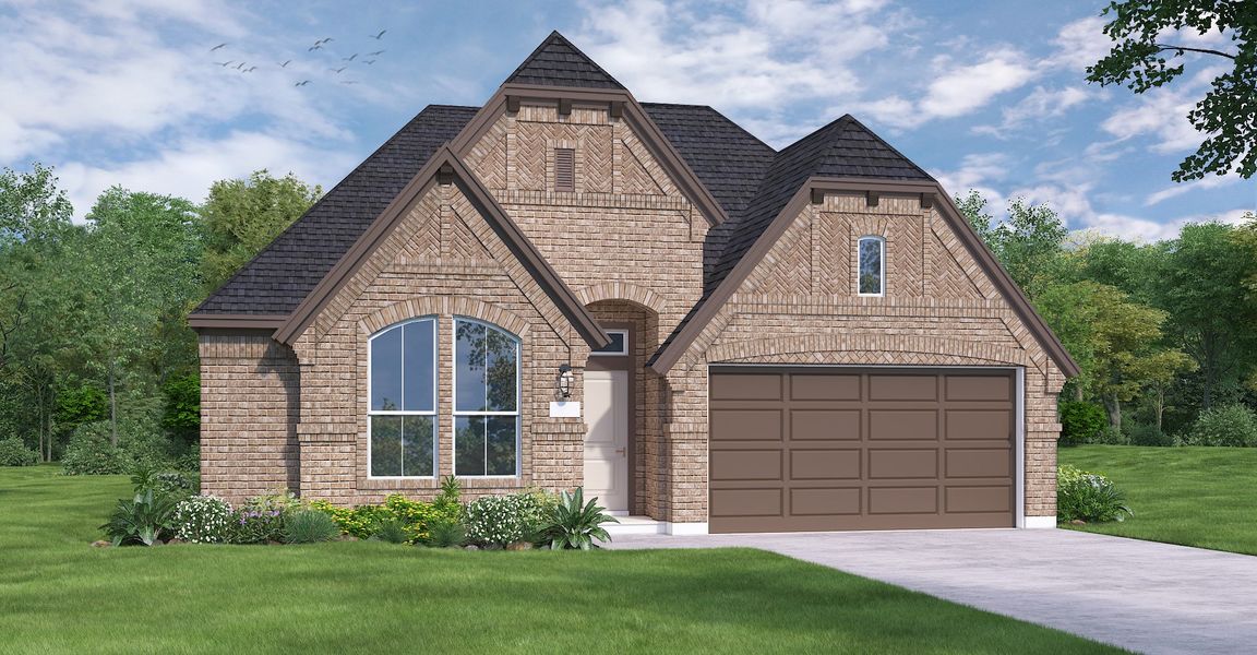 New construction Single-Family house Lucas  (1883-HV-40), 407 Aztec Cave Drive, New Caney, TX 77357 - photo