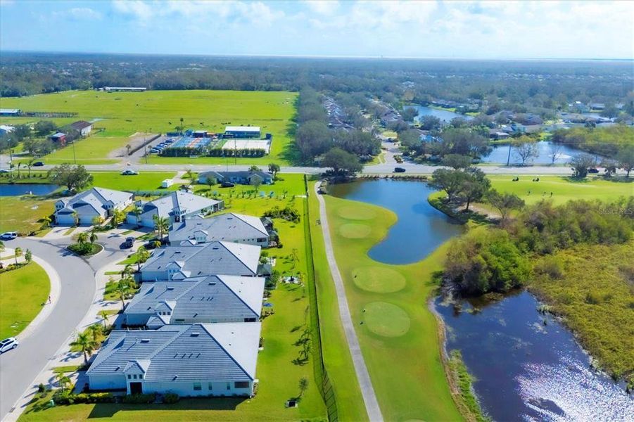 Aerial of villa