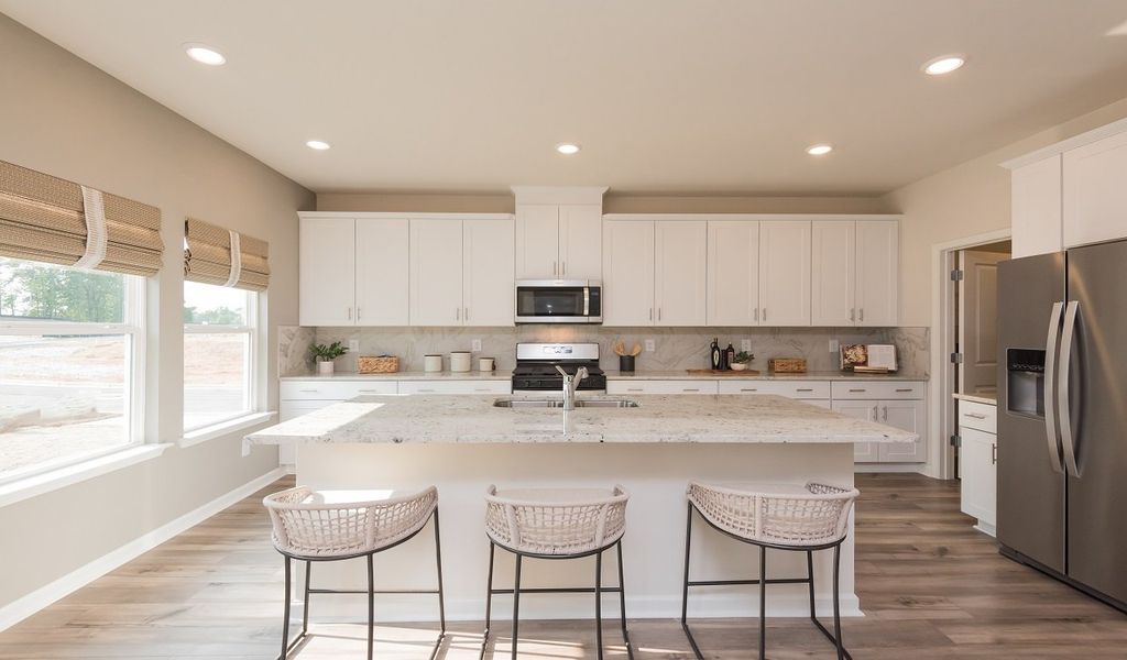 Cook and entertain at the versatile kitchen island.