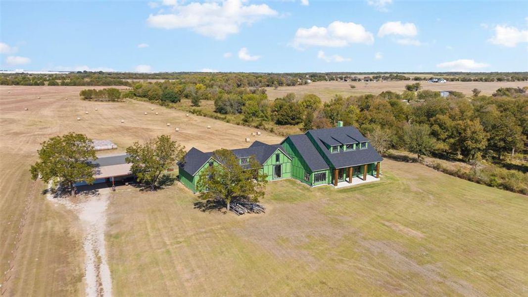 Bird's eye view with a rural view