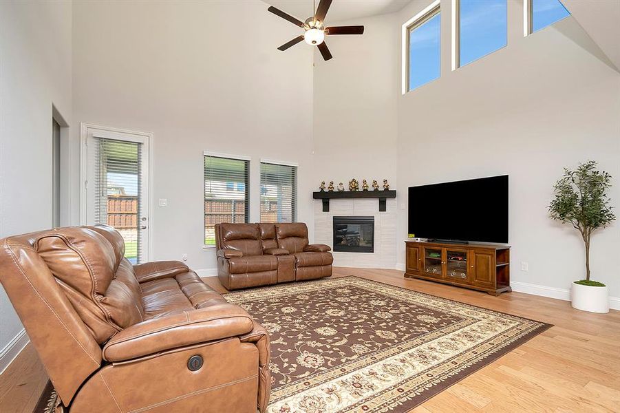 Floor-to-Ceiling Windows in 2 Story Living Room