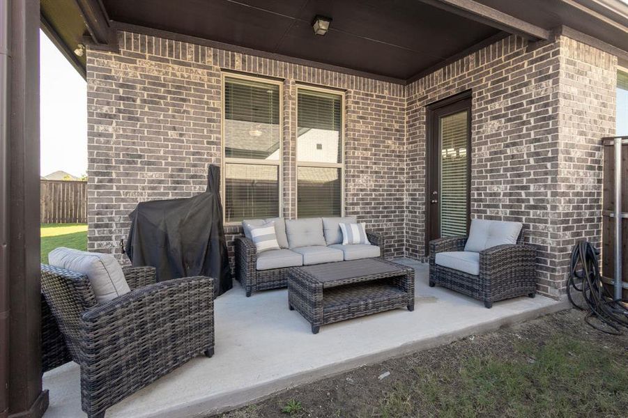 View of patio / terrace featuring an outdoor hangout area