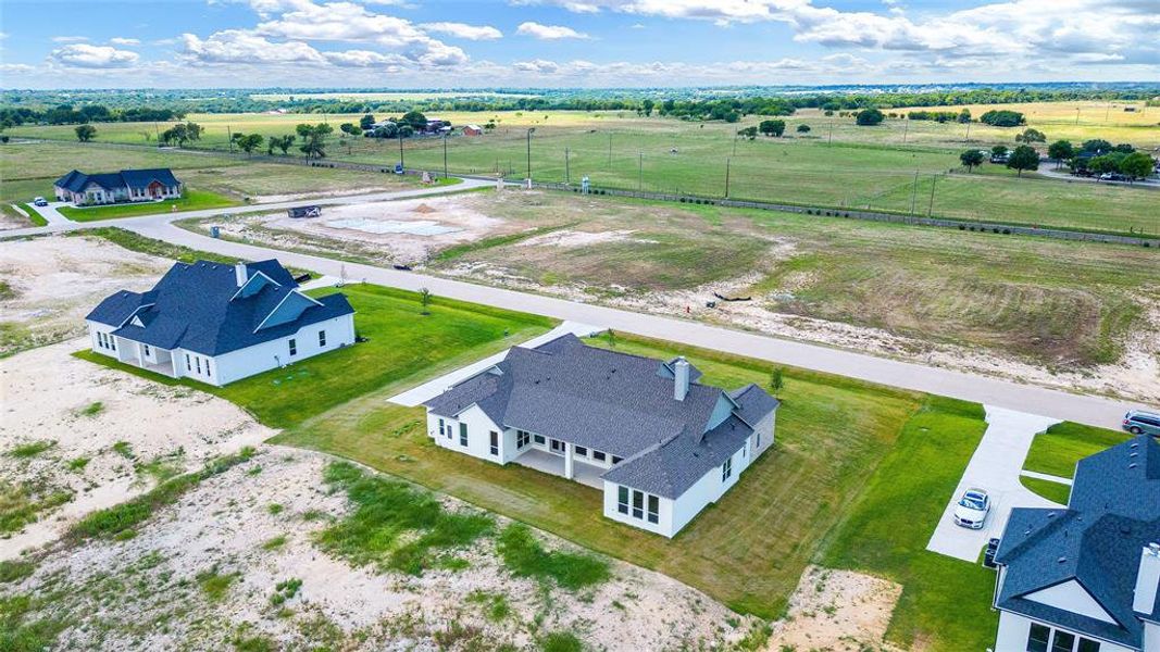 Aerial view featuring a rural view