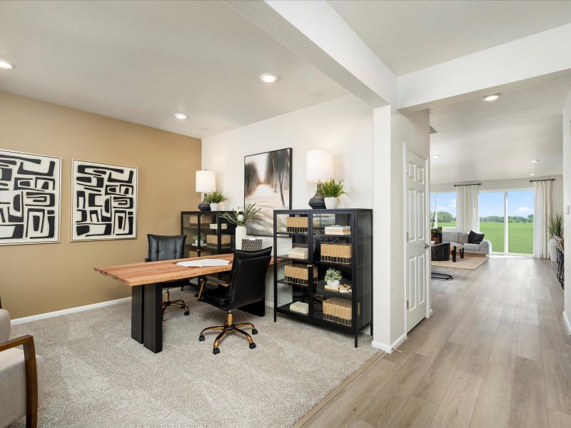 Jackson floorplan interior image taken at a Meritage Homes community in Windsor, CO.