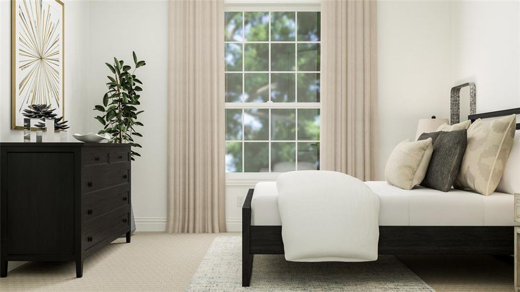 Bedroom featuring carpet floors