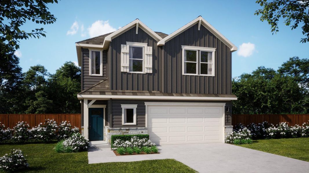 Elevation F | Zoe at Lariat in Liberty Hill, TX by Landsea Homes