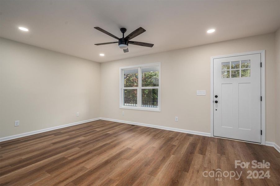 Front Door and Living Room