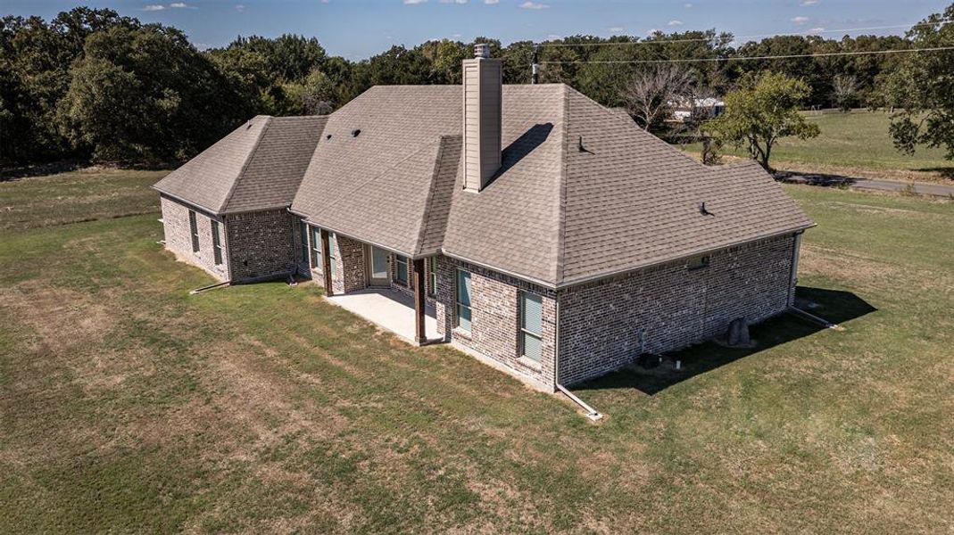 Birds eye view of property