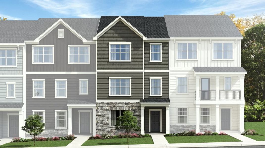 New construction Townhouse house 841 Basswood Glen Trail, Knightdale, NC 27545 Bradley- photo