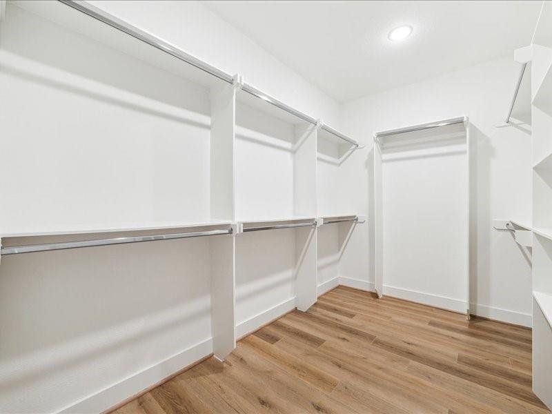 large walk in closet off primary bathroom